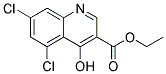 ETHYL 5,7-DICHLORO-4-HYDROXYQUINOLINE-3-CARBOXYLAT Struktur