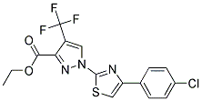 ETHYL 1-[4-(4-CHLOROPHENYL)-1.3-THIAZOL-2-YL]-4-(TRIFLUOROMETHYL)-1H-PYRAZOLE-3-CARBOXYLAT Struktur