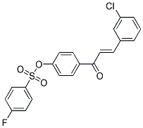 4-[3-(3-CHLOROPHENYL)ACRYLOYL]PHENYL 4-FLUOROBENZENE-1-SULPHONATE Struktur