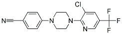 4-{4-[3-CHLORO-5-(TRIFLUOROMETHYL)PYRID-2-YL]PIPERAZIN-1-YL}BENZONITRIL Struktur