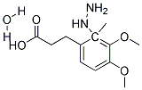 (S)-2-Hydrazino-3,4-dimethoxy-2-methylbenzenepropanoic acid monohydrate Struktur