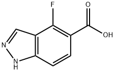 4-Fluoro-1H-indazole-5-carboxylic acid Struktur