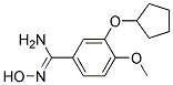 3-(CYCLOPENTYLOXY)-N'-HYDROXY-4-METHOXYBENZENECARBOXIMIDAMIDE Struktur