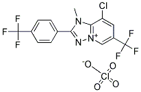 8-chloro-1-methyl-6-(trifluoromethyl)-2-[4-(trifluoromethyl)phenyl]-1H-[1,2,4]triazolo[1,5-a]pyridin-4-ium perchlorate Struktur