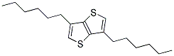 3,6-dihexylthieno[3,2-b]thiophene Struktur