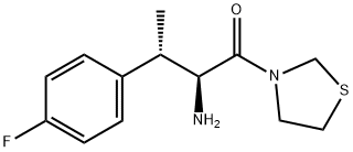 (2S,3S)-2-amino-3-(4-fluorophenyl)-1-(thiazolidin-3-yl)butan-1-one Struktur