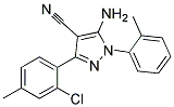 5-amino-3-(2-chloro-4-methylphenyl)-1-(2-methylphenyl)-1H-pyrazole-4-carbonitrile Struktur