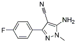 5-amino-3-(4-fluorophenyl)-1-methyl-1H-pyrazole-4-carbonitrile Struktur