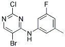 5-bromo-2-chloro-N-(3-fluoro-5-methylphenyl)pyrimidin-4-amine Struktur