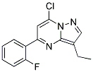 7-chloro-3-ethyl-5-(2-fluorophenyl)pyrazolo[1,5-a]pyrimidine Struktur