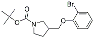 3-(2-Bromo-phenoxymethyl)-pyrrolidine-1-carboxylic acid tert-butyl ester Struktur