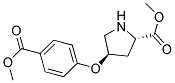 methyl (2S,4R)-4-[4-(methoxycarbonyl)phenoxy]pyrrolidine-2-carboxylate Struktur