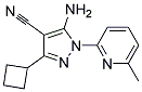 5-amino-3-cyclobutyl-1-(6-methylpyridin-2-yl)-1H-pyrazole-4-carbonitrile Struktur