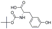 (2S)-2-[(tert-butoxycarbonyl)amino]-3-(3-hydroxyphenyl)propanoic acid Struktur