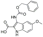 3-{[(benzyloxy)carbonyl]amino}-5-methoxy-1H-indole-2-carboxylic acid Struktur