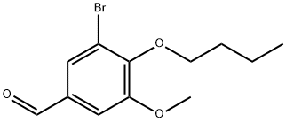 3-BROMO-4-BUTOXY-5-METHOXYBENZALDEHYDE Struktur