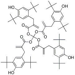 Tetrakis(methylene-[2,5-di-tert-butyl-4-hydroxyhydrocinnamate]) methane Struktur