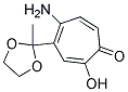 5-AMINO-2-HYDROXY-4-(2-METHYL-1,3-DIOXOLAN-2-YL)-2,4,6-CYCLOHEPTATRIEN-1-ONE Struktur