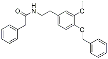 N-[3-メトキシ-4-(ベンジルオキシ)フェネチル]ベンゼンアセトアミド 化學(xué)構(gòu)造式