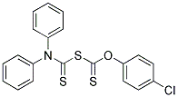 O-(P-CHLOROPHENYL)S-(N,N-DIPHENYLTHIOCARBAMOYL)DITHIOCARBONATE Struktur