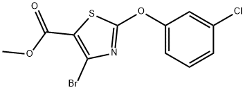 Methyl4-bromo-2-(3-chlorophenoxy)thiazole-5-carboxylate Struktur