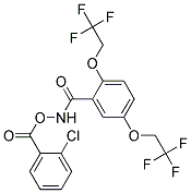 N-((2-Chlorobenzoyl)oxy)-2,5-bis(2,2,2-trifluoroethoxy)benzenecarboyjimide Struktur