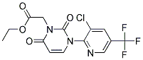 Ethyl 2-(3-(3-chloro-5-(trifluoromethyl)-2-pyridinyl)-2,6-dioxo-3,6-dihydro-1(2H)-pyrimidinyl)acetate Struktur