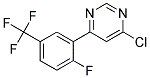 4-Chloro-6-(2-fluoro-5-trifluoromethyl-phenyl)-pyrimidine Struktur