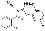 5-amino-1-(2,5-difluorophenyl)-3-(2-fluorophenyl)-1H-pyrazole-4-carbonitrile Struktur