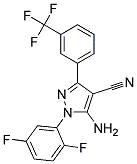 5-amino-1-(2,5-difluorophenyl)-3-[3-(trifluoromethyl)phenyl]-1H-pyrazole-4-carbonitrile Struktur