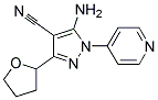 5-amino-3-(tetrahydrofuran-2-yl)-1-pyridin-4-yl-1H-pyrazole-4-carbonitrile Struktur