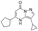 5-cyclopentyl-3-cyclopropylpyrazolo[1,5-a]pyrimidin-7(4H)-one Struktur