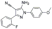 5-amino-3-(2-fluorophenyl)-1-(4-methoxyphenyl)-1H-pyrazole-4-carbonitrile Struktur