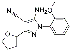 5-amino-3-(tetrahydrofuran-2-yl)-1-(2-methoxyphenyl)-1H-pyrazole-4-carbonitrile Struktur