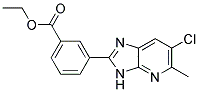 ethyl 3-(6-chloro-5-methyl-3H-imidazo[4,5-b]pyridin-2-yl)benzoate Struktur