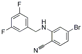 4-Bromo-2-(3,5-difluoro-benzylamino)-benzonitrile Struktur