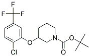 3-(2-Chloro-5-trifluoromethyl-phenoxy)-piperidine-1-carboxylic acid tert-butyl ester Struktur