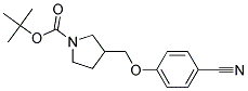 3-(4-Cyano-phenoxymethyl)-pyrrolidine-1-carboxylic acid tert-butyl ester Struktur