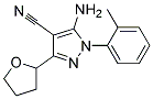 5-amino-3-(tetrahydrofuran-2-yl)-1-(2-methylphenyl)-1H-pyrazole-4-carbonitrile Struktur