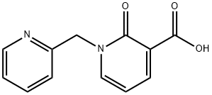 2-oxo-1-(pyridin-2-ylmethyl)-1,2-dihydropyridine-3-carboxylic acid Struktur