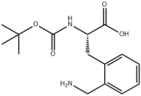 3-[2-(aminomethyl)phenyl]-2-[(tert-butoxycarbonyl)amino]propanoic acid Struktur