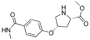 methyl (2S,4S)-4-[4-(methylcarbamoyl)phenoxy]pyrrolidine-2-carboxylate Struktur