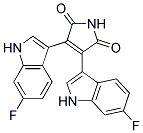 3,4-bis(6-fluoro-1H-indol-3-yl)-1H-pyrrole-2,5-dione Struktur