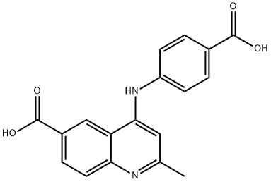 4-[(4-CARBOXYPHENYL)AMINO]-2-METHYLQUINOLINE-6-CARBOXYLIC ACID Struktur