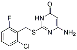 6-AMINO-2-[(2-CHLORO-6-FLUOROBENZYL)THIO]PYRIMIDIN-4(3H)-ONE Struktur