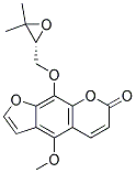 (R)-9-((3,3-DIMETHYL-2-OXIRANYL)METHOXY)-4-METHOXYFURO(3,2-G)CHROMEN-7-ONE Struktur