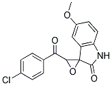 3'-(P-CHLOROBENZOYL)-5-METHOXYSPIRO(INDOLINE-3,2'-OXIRAN)-2-ONE Struktur