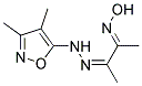 BIACETYLMONO((3,4-DIMETHYL-5-ISOXAZOLYL)HYDRAZONE)MONOOXIME Struktur