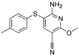 6-Amino-2-methoxy-5-((4-methylphenyl)sulfanyl)nicotinonitrile Struktur