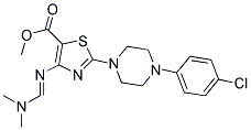 Methyl 2-(4-(4-chlorophenyl)piperazino)-4-(((dimethylamino)methylene)amino)-1,3-thiazole-5-carboxylate Struktur